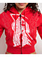 Lurking Class by Sketchy Tank Don't Pray For Me Red Crop Zip Hoodie - Thumbnail image 3 of 5
