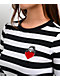 Lurking Class by Sketchy Tank Eat Your Heart Out Black & White Stripe Long Sleeve T-Shirt - Thumbnail image 3 of 3