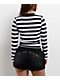 Lurking Class by Sketchy Tank Eat Your Heart Out Black & White Stripe Long Sleeve T-Shirt - Thumbnail image 2 of 3