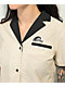 Lurking Class by Sketchy Tank Look Work Tan Crop Woven Shirt - Thumbnail image 3 of 4