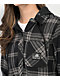 Lurking Class by Sketchy Tank Loose Lips Black Hooded Flannel Shirt