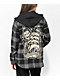 Lurking Class by Sketchy Tank Loose Lips Black Hooded Flannel Shirt