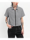 Lurking Class by Sketchy Tank Lurker Black & White Stripe Crop Work Shirt - Thumbnail image 4 of 4