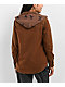 Lurking Class by Sketchy Tank Mariposa Brown Hooded Flannel Shirt - Thumbnail image 2 of 4