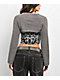 Lurking Class by Sketchy Tank Memento Mori Faux Fur Grey & Black Shrug Crop Tank Top Set - Thumbnail image 2 of 2