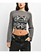 Lurking Class by Sketchy Tank Memento Mori Faux Fur Grey & Black Shrug Crop Tank Top Set - Thumbnail image 1 of 2