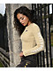 Lurking Class by Sketchy Tank Old English Cream Thermal Long Sleeve Crop T-Shirt - Thumbnail image 3 of 3