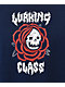 Lurking Class by Sketchy Tank Skull Rose Navy T-Shirt - Thumbnail image 2 of 2