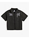 Lurking Class by Sketchy Tank Skullfly Black Stripe Crop Work Shirt - Thumbnail image 4 of 4