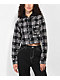 Lurking Class by Sketchy Tank Spider Black Crop Hooded Flannel Shirt