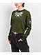 Lurking Class by Sketchy Tank Spider Web Green Crop Sweater - Thumbnail image 1 of 3