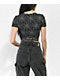Lurking Class by Sketchy Tank Spiderweb Black Wrap Around Crop Shirt - Thumbnail image 2 of 3