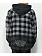 Lurking Class by Sketchy Tank Spiderweb Flannel Black & Grey Plaid Hooded Flannel