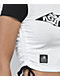 Lurking Class by Sketchy Tank Terror Eyes White & Black Cinch Crop Top