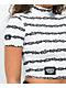 Lurking Class by Sketchy Tank Thorns White Mock Neck Crop Top