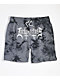 Lurking Class by Sketchy Tank Tomb Black & Grey Tie Dye Sweat Shorts