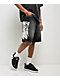 Lurking Class by Sketchy Tank You're Next Black Wash Denim Shorts - Thumbnail image 1 of 5