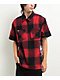 Lurking Class by Sketchy x Kyle Grand Sin Flannel Red & Black Quarter Zip Work Shirt - Thumbnail image 1 of 6
