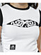 Lurking Class por Sketchy Tank Terror Eyes Camiseta cinchable blanca y negra