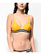 Malibu Finish Line Yellow Molded Triangle Bikini Top 