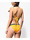 Malibu Yellow Finish Line Cheeky Bikini Bottom