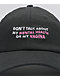 Married To The Mob Don't Talk Black Strapback Hat - Thumbnail image 2 of 3