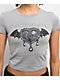 Mattel Monster High Wings Grey Crop T-Shirt - Thumbnail image 3 of 4