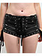 Mebon Rebel Studded Black Wash Micro Shorts - Thumbnail image 3 of 9