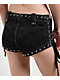 Mebon Rebel Studded Black Wash Micro Shorts - Thumbnail image 5 of 9