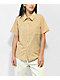 Melodie I Need Space Natural Short Sleeve Button Up Shirt