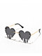 Melting Heart Black Sunglasses - Thumbnail image 1 of 3