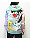 Members Only x Looney Tunes Green Colorblock Hooded Windbreaker Jacket
