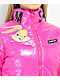 Members Only x Space Jam High Shine Chaqueta rosa puffer