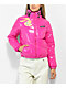 Members Only x Space Jam High Shine Chaqueta rosa puffer