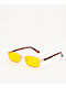 Micro Rectangle Tortoise & Yellow Sunglasses