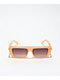 Mily Flat Top Peach Sunglasses