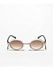 Mini Studded Gold Oval Sunglasses - Thumbnail image 2 of 2
