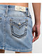 Miss Me Cleo Light Wash Mid Rise Skirt - Thumbnail image 4 of 6