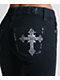Miss Me Cross Black Wash Bootcut Jeans - Thumbnail image 3 of 13