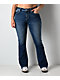 Miss Me Fleur De Lis Light Blue Wash Bootcut Jeans - Thumbnail image 3 of 7