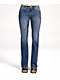 Miss Me Floral Wing Medium Wash Bootcut Jeans - Thumbnail image 1 of 4