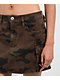 Miss Me Harlee Brown Camo Low Rise Cargo Mini Skirt - Thumbnail image 3 of 6