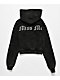 Miss Me Washed Black Crop Zip Hoodie - Thumbnail image 6 of 9