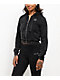 Miss Me Washed Black Crop Zip Hoodie - Thumbnail image 1 of 9