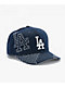 Mitchell & Ness LA Dodgers Run Stitch Navy Denim Snapback Hat - Thumbnail image 3 of 6
