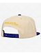 Mitchell & Ness Los Angeles Lakers Across The Board Cream & Blue Snapback Hat - Thumbnail image 2 of 2