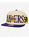 Mitchell & Ness Los Angeles Lakers Across The Board Cream & Blue Snapback Hat - Thumbnail image 1 of 2
