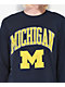 Mitchell & Ness Michigan Arch Logo Navy Long Sleeve T-Shirt - Thumbnail image 2 of 3