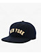 Mitchell & Ness New York Yankees Metro Roots Melton Wool Navy Vintage Strapback Hat - Thumbnail image 1 of 4