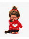 Monchhichi Red Heart Sweater Vinyl Plush Toy - Thumbnail image 1 of 3